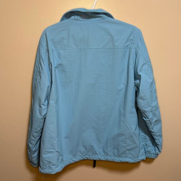 L.L. Bean Baby Blue Zip Up Rain Jacket Large Warm Winter Spring - Picture 7 of 9